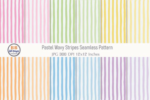 Download Pastel Wavy Stripe Pattern Digital Paper - Pattern digital paper Collection