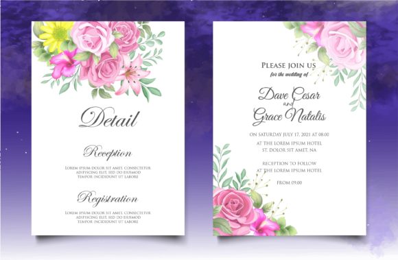 Download Hand Drawing Set Botanical Wedding Card - Botanical wedding Collection