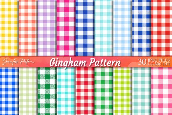 Download Seamless Gingham Pattern Digital Paper - Pattern digital paper Collection