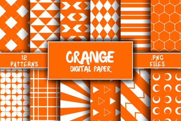 Download Orange Pattern Digital Paper - Pattern digital paper Collection