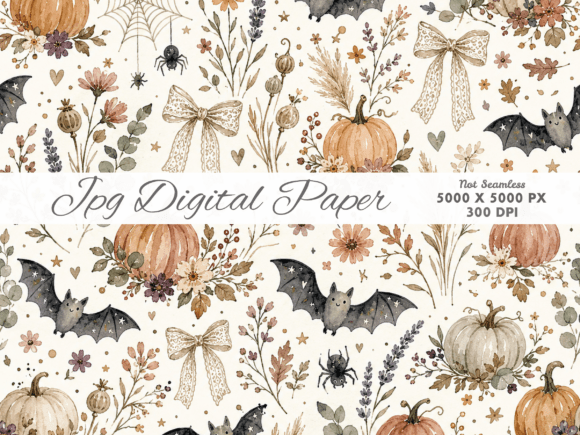 Download Spooky Pumpkin Pattern Digital Paper, Ha - Pattern digital paper Collection