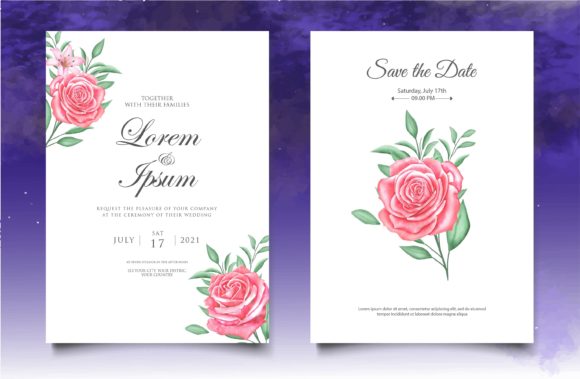 Download Hand Drawing Set Botanical Wedding Card - Botanical wedding Collection
