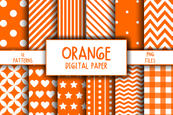 Download Orange Pattern Digital Paper - Pattern digital paper Collection