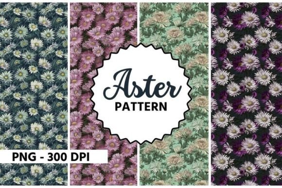 Download Aster Flower Watercolor Pattern - Flower watercolor pattern Collection