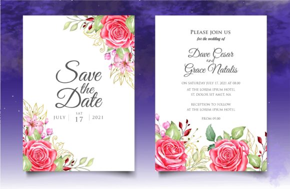 Download Hand Drawing Set Botanical Wedding Card - Botanical wedding Collection