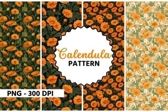 Download Calendula Flower Watercolor Pattern - Flower watercolor pattern Collection