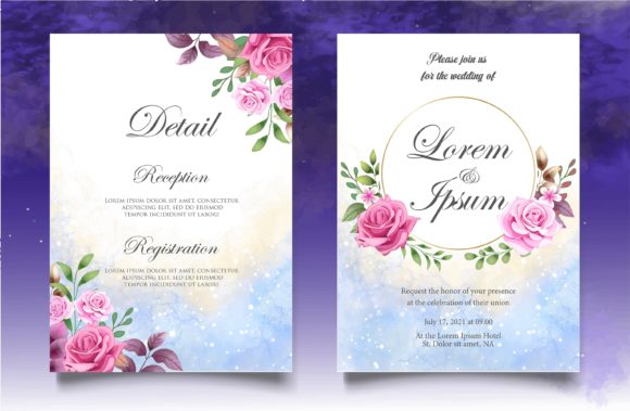 Download Hand Drawing Botanical Wedding Card Set - Premium Bundle
