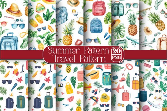 Download Summer Pattern, Travel Pattern - Premium Bundle
