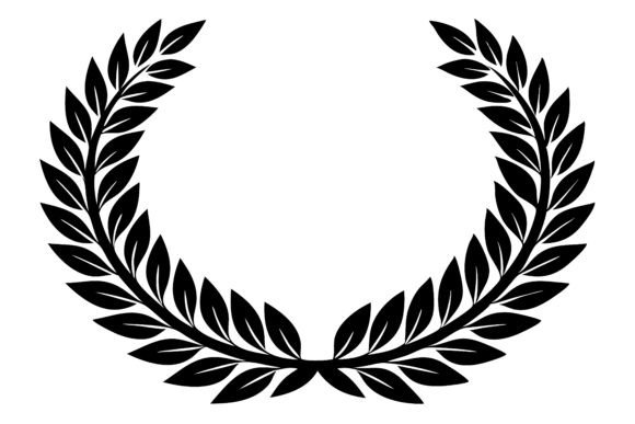 Download Black Laurel Wreath Symmetrical Elements - Premium Resources