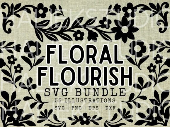 Download 55 Floral Flourishes SVG Illustrations - Flourishes Collection