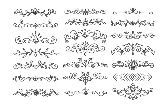 Download Hand Drawn Flourishes Divider - Flourishes Collection